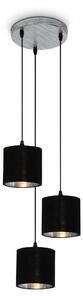 Briloner Leuchten LURI - Lampade a sospensione - 4737034 - Regolabile in altezza - Argento lavorato a mano - Legno - Presa E14 max. 25 watt - 3 fiamme - Ø 21 x 120 cm