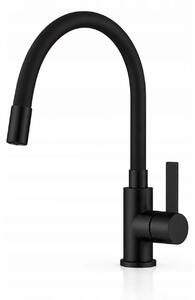 Rubinetto da cucina flessibile - Accessori per rubinetteria da cucina - Aeratore rotante a 360° - Bocchetta flessibile - Nero