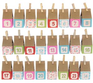 Calendario dell'avvento fai da te, 72 pezzi