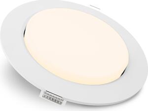 SSC-LUXon RX-3 faretto da incasso LED piatto in bianco rotondo - con lampada LumiFLEX GX53 LED 6W dimmerabile - faretto da incasso a soffitto lampada da incasso per soggiorno e corridoio