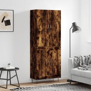 Credenza Rovere Fumo 69,5x34x180 cm in Legno Multistrato