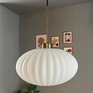 Lampadario in vetro bianco Tumbled Thin Head Lampada a sospensione