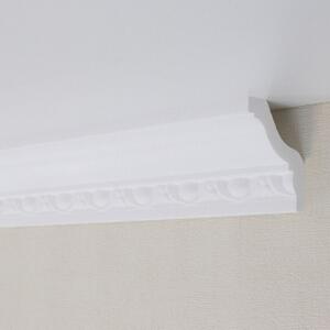 PROVISTON | Modanatura in stucco | Polistirolo | 48 x 58 x 2000 mm | Bianco | Modanatura per soffitto | Verniciabile | Facile da montare | Alta qualità | Robusta e leggera | 100 metri
