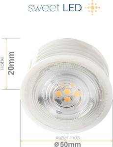 Sweet LED faretto da incasso bianco rotondo bianco freddo 50 mm dimmerabile faretto da incasso 5 W 230 V Spot