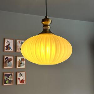 Lampadario singolo in vetro bianco con pomello a martello Lampada a sospensione per ristorante Illuminazione per soggiorno