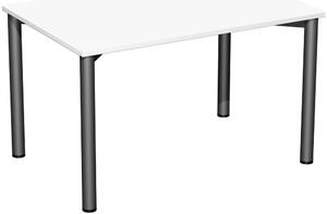Scrivania ad altezza fissa, 1200x800x720, bianco/antracite