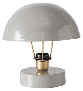Lampada da tavolo Clover in metallo, paralume grigio, Ø 25 cm
