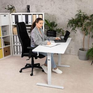 Di volio sedia da ufficio Adelo nero, sedia da scrivania ergonomica con regolazione in altezza, peso massimo 150 kg, sedia direzionale su rotelle