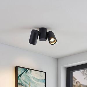 Arcchio lampada da soffitto Gesina, 2 luci, nero, alluminio, 17,5 cm
