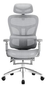 Sedia da ufficio ergonomica RESTEQ rete poggiatesta braccioli 4D grigia