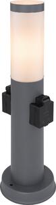 Globo Lighting luce da esterno in acciaio inox antracite, 1x E27