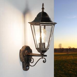 Lampada da esterno rustica con rilevatore di movimento rame nero E27 BRISTOL applique casa giardino lanterna