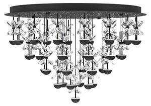 Lampada a sospensione nera Pianopoli 2, dimensioni 87 cm x 12 cm