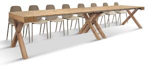 Consolle allungabile <b> Luisa </b> da 45 a 402 con gambe rovere a X