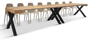 Consolle allungabile <b> Pina </b> da 45 a 402 con gambe nere a X