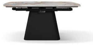 Tavolo in ceramica terra nova con base nera 160x90