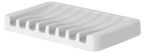 Collezione SCHÖNER WOHNEN: Porta sapone in Vetroceramica, modello ADINE, per il bagno. Realizzato con materiali di alta qualità, dotato di base antiscivolo e sistema di drenaggio dell'acqua. Dimensioni: 13 cm x 1 cm x 8 cm. Colore: bianco