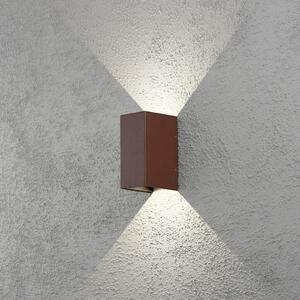 Konstsmide Cremona Lampada da parete a LED, finitura ruggine, 3000K, 600 lm, 2x3W, 240 V, alluminio/vetro, 0-90°, 7940-970
