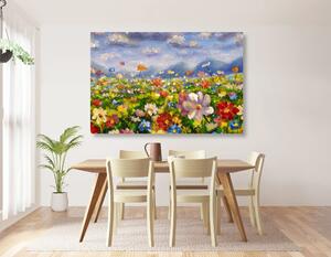 Quadri pittura a olio di fiori selvatici - 60x40
