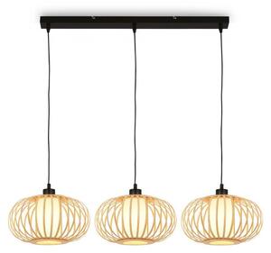 Lampada a sospensione, bambù naturale, escl. 3xE27/max.10W