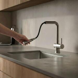 Miscelatore da cucina in acciaio inossidabile con doccetta estraibile, modello PS8500-02 Pure.Sink