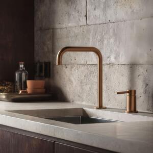 Miscelatore per cucina in rame, modello PLX2HU-62 Pure.Sink