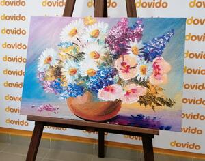 Quadri pittura a olio di fiori dell'estate - 60x40