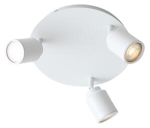 Faretto moderno da bagno bianco 3 luci IP44 - Ducha