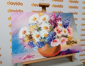 Quadri pittura a olio di fiori dell'estate - 60x40