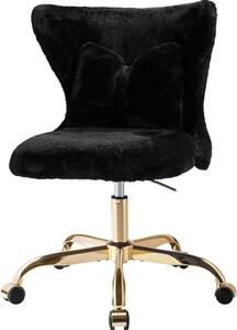 Sedia da ufficio con rotelle - Sedia girevole per ufficio - Comfortevole per lavorare - Altezza regolabile - Massimo 136 kg - Colore: nero