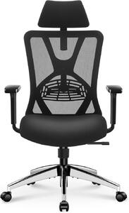 Sedia da ufficio ergonomica - Sedia con schienale alto - Comfort per lavorare - Supporto lombare regolabile - 69*25*53 cm - Gialla