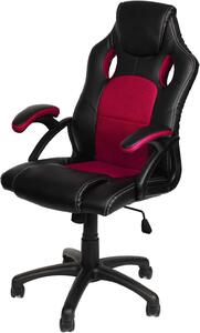 Sedia da ufficio ergonomica - Sedia direzionale confortevole - Ideale per un uso prolungato - Meccanismo di inclinazione - Portata massima: 150 kg - Colore: rosso