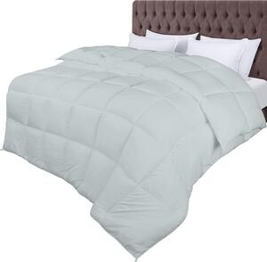 Piumino copripiumino - Alternativa al piumino - Calore e comfort - Cuciture a scatola - 220x240 cm - Grigio chiaro