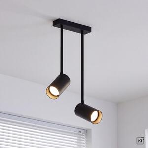 Lampada da soffitto nera GU10 metallo Plafoniera moderna