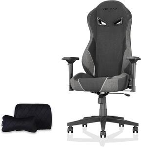 Sedia da gaming - Sedia da scrivania - Seduta confortevole - Design ergonomico - Altezza 138 cm - Colore: nero e grigio