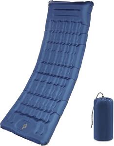 Materassino gonfiabile per campeggio - Letto gonfiabile - Per un riposo confortevole all'aperto - Con pompa integrata - 195 x 70 cm - Blu scuro