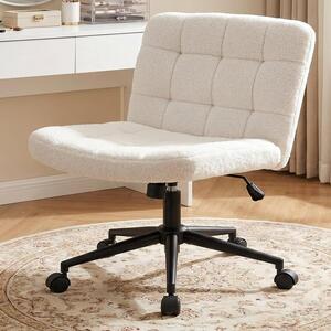 Sedia da ufficio ergonomica - Sedia da studio confortevole - Ideale per lavorare e studiare da casa - Seduta extra larga - Dimensioni seduta: 63x51 cm - Colore: bianco