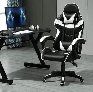 Sedia ergonomica da ufficio - Sedia per scrivania - Ideale per il lavoro da casa - Braccioli regolabili - Portata massima: 150 kg - Colore: bianco