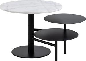 Tavolino Lahti in marmo bianco nero