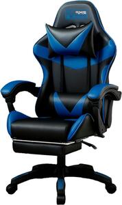 Sedia da ufficio ergonomica - Sedia confortevole - Adatta a lunghe sessioni di lavoro - Supporto lombare regolabile - Altezza 110 cm - Blu/Nero