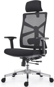 Sedia da ufficio - Sedia per computer - Sedia da lavoro - Comfort per lavorare - Schienale regolabile - Altezza 131 cm - Colore: nero