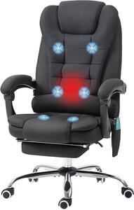 Sedia da ufficio ergonomica - Sedia da lavoro confortevole - Lavorare in relax - Con funzione massaggio - Regolabile fino a 119 cm - Colore: nero