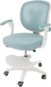 Sedia da scrivania per bambini - Sedia per ragazzi, girevole - Ideale per studiare, offre comfort - Poggiapiedi regolabile - Dimensioni: 41 x 44 x 86 cm - Verde chiaro