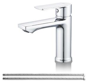 Rubinetto per lavabo monocomando - Cromato - Altezza 96 mm - Risparmio d'acqua