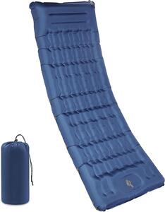 Materassino gonfiabile per campeggio - Letto gonfiabile - Per un riposo confortevole all'aperto - Con pompa integrata - 195 x 70 cm - Blu scuro