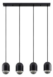 Lucande Amielle, lampada a sospensione a quattro luci, nero