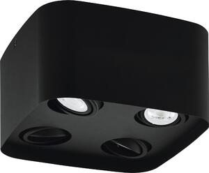 Eglo 99675 CAMINALES-Z LED GU10 Plafoniera a 4 vie 4x4,9W 240x240mm nero dimmerabile