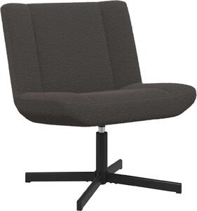 Sedia girevole Grigio scuro 63 x 75 x 76 cm Pelle di Pecora