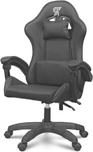 Sedia da gaming - Sedia da ufficio - Lavoro confortevole - Schienale regolabile - Capacità di carico: 100 kg - Colore: nero