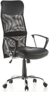 Sedia da ufficio / sedia direzionale Arton 20 mesh / ecopelle nero cromo